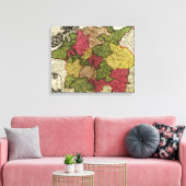 DeutschlandPanoramakarte Deutschland Leinwanddruck (Insitu (Wohnzimmer))