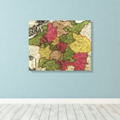 DeutschlandPanoramakarte Deutschland Leinwanddruck (Insitu (Holzboden))