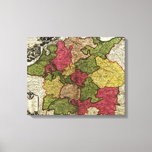 DeutschlandPanoramakarte Deutschland Leinwanddruck (Vorderseite)