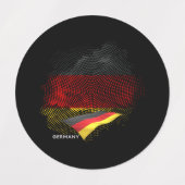 Deutschlands Flagge Etiketten (Design 1)