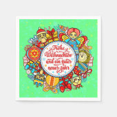 Deutschlands glückliche Weihnachten und glückliche Serviette (Vorderseite)