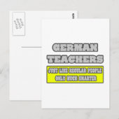 Deutschlehrer ... viel schlauer postkarte (Vorne/Hinten)