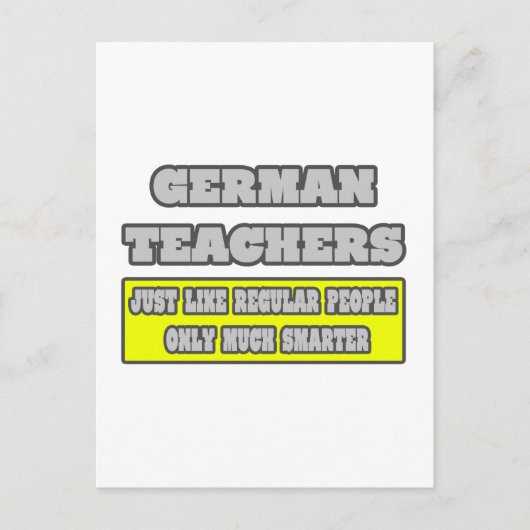 Deutschlehrer ... viel schlauer postkarte (Vorderseite)