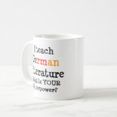Deutschliteraturlehrer Kaffeetasse (Vorderseite Links)