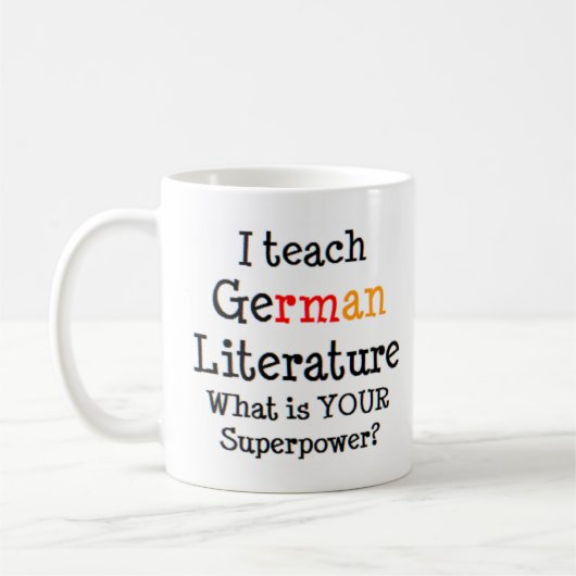 Deutschliteraturlehrer Kaffeetasse (Links)