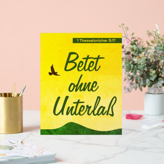 Deutschsprachige Bibel Verse Motivierend Acrylschild (Hochzeit)