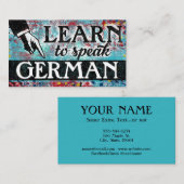 Deutschsprachige Lektionen Visitenkarten - Blue Re Visitenkarte (Vorne/Hinten)