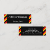 Deutschsprachige Lernkarte Mini Visitenkarte (Vorne/Hinten)