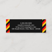 Deutschsprachige Lernkarte Mini Visitenkarte (Rückseite)