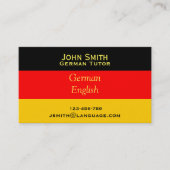Deutschsprachiger Lehrer Visitenkarte (Vorderseite)