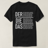 Deutschsprachiges Cheatsheet T-Shirt (Design vorne)