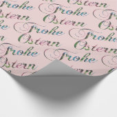 Deutschsprachiges Glück Ostern Frohe Ostern Geschenkpapier (Ecke)