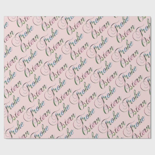 Deutschsprachiges Glück Ostern Frohe Ostern Geschenkpapier (Flach)