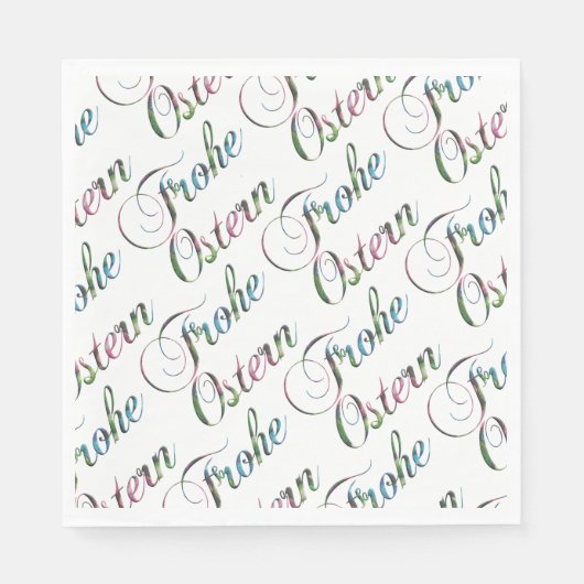 Deutschsprachiges Glück Ostern Frohe Ostern Napkin Serviette (Vorderseite)
