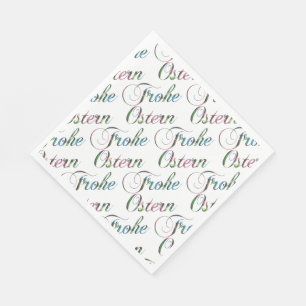 Deutschsprachiges Glück Ostern Frohe Ostern Napkin Serviette