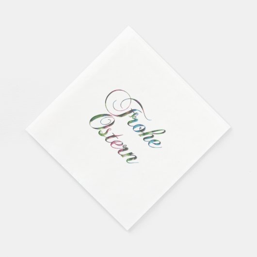 Deutschsprachiges Glück Ostern Frohe Ostern Serviette (Ecke)