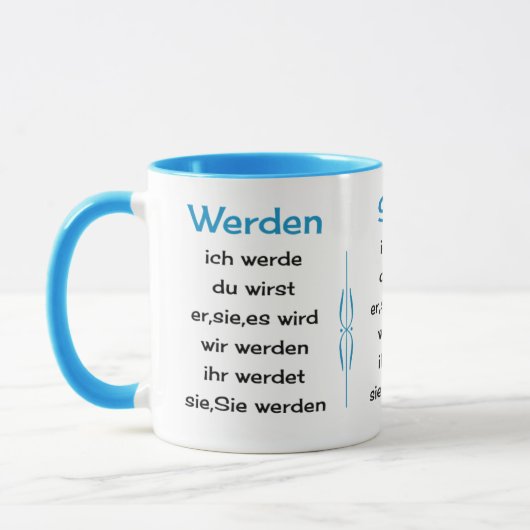Deutschverben lehren lernen tasse (Links)