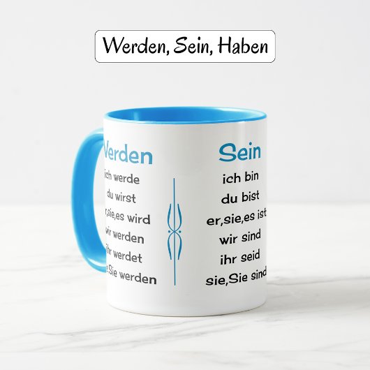 Deutschverben lehren lernen tasse