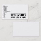 Deutung, was sonst dort ist? visitenkarte (Vorne/Hinten)