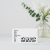 Deutung, was sonst dort ist? visitenkarte (Stehend Vorderseite)