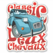 Deux Chevaux Aufkleber (Vorderseite)