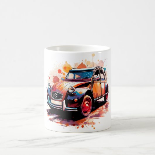 Deux chevaux car kaffeetasse (Mittel)