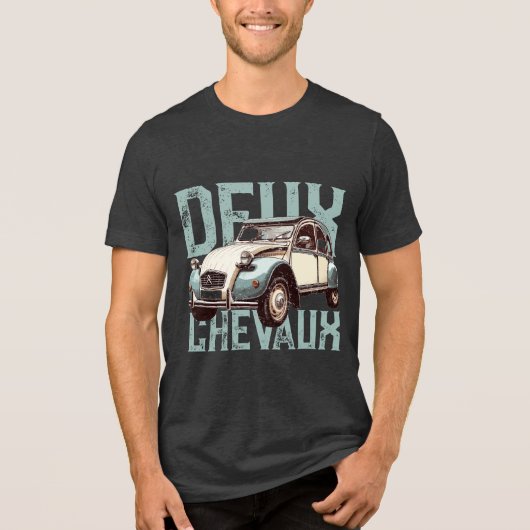 Deux Chevaux Tri-Blend Shirt (Vorderseite)