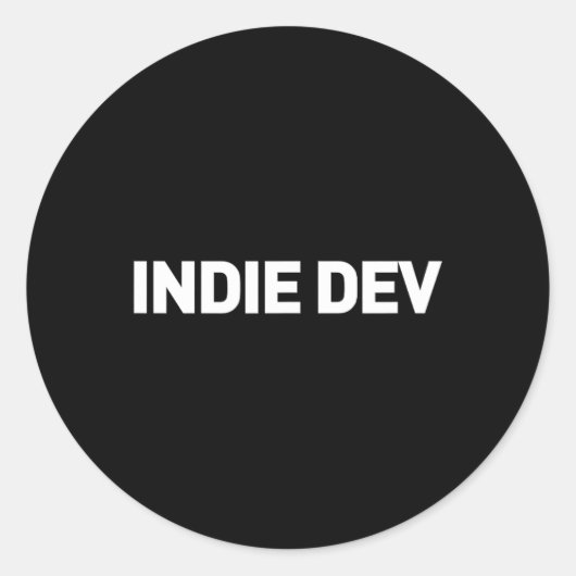 Dev - Video Game Developer Indie Game Developer Runder Aufkleber (Vorderseite)