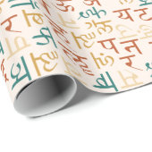 Devanagari Geschenkpapier (Rolleneckpunkt)