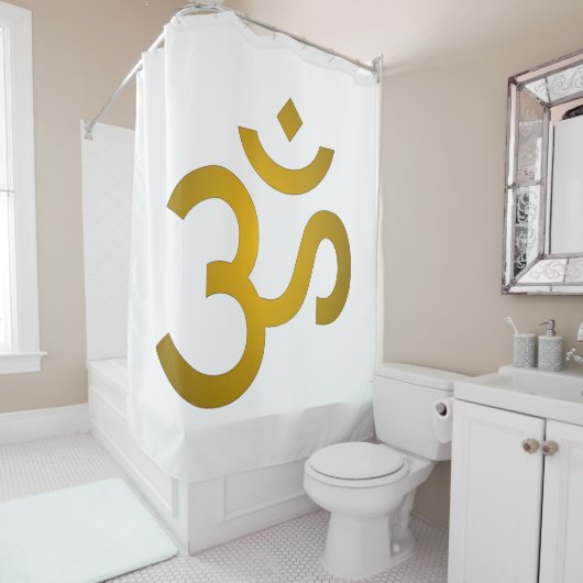 Devanagari Om auf einem Duschvorhang (Beispiel)