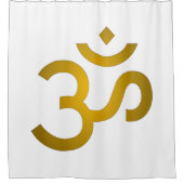 Devanagari Om auf einem Duschvorhang (Vorderseite)