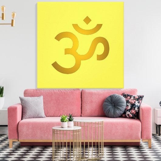 Devanagari om - Canary Leinwanddruck (Insitu (Wohnzimmer))