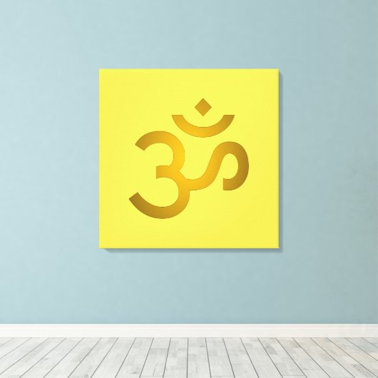 Devanagari om - Canary Leinwanddruck (Insitu (Holzboden))