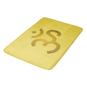 Devanagari Om - Kanarienvogel Badematte