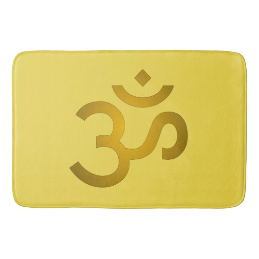 Devanagari Om - Kanarisch Badematte (Vorderseite)