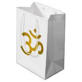 Devanagari Om Mittlere Geschenktüte (Rückseite Schrägansicht)