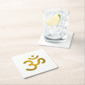 Devanagari Om Rechteckiger Pappuntersetzer (Vor Ort)