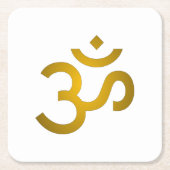 Devanagari Om Rechteckiger Pappuntersetzer (Vorderseite)