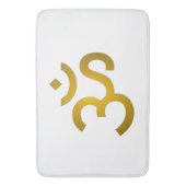 Devanagari Om - White Badematte (Vorderseite Vertikal)