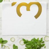 Devanagari om - White Geschirrtuch (Gefaltet)