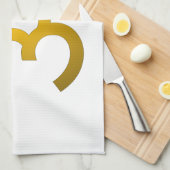 Devanagari om - White Geschirrtuch (Viertel Falte)