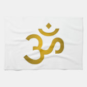 Devanagari om - White Geschirrtuch (Horizontal)