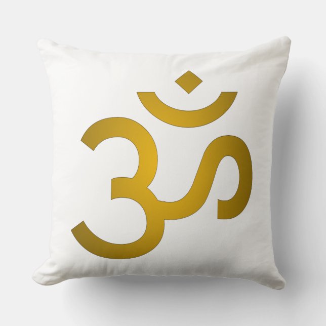 Devanagari om - White Kissen (Vorderseite)