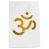 Devanagari om - White Mittlere Geschenktüte (Vorderseite)