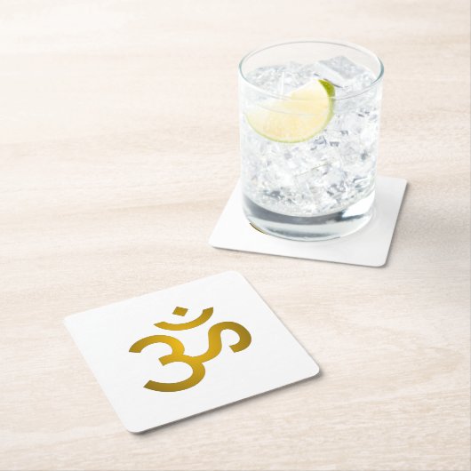 Devanagari om - White Rechteckiger Pappuntersetzer (Vor Ort)