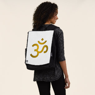 Devanagari Om - White Rucksack