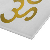 Devanagari om - White Schneidebrett (Ecke)