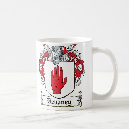 Devaney Familienwappen Kaffeetasse (Rechts)