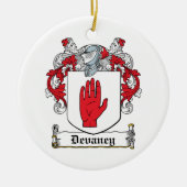 Devaney Familienwappen Keramik Ornament (Vorne)