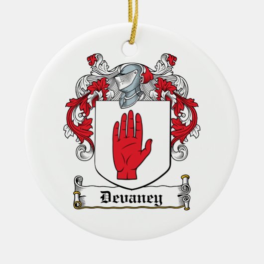 Devaney Familienwappen Keramik Ornament (Vorne)